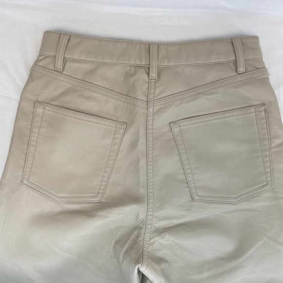 Wilfred High Waist Skinny Beige Pleather Pants 26x30 Women’s Size 2 - Picture 7 of 16